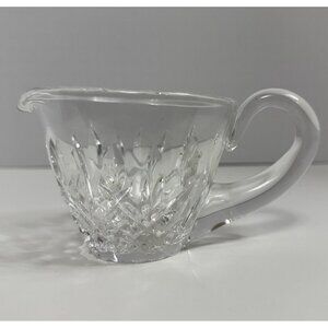 Vintage Heavy Cut Crystal Glass Creamer Pitcher Elegant Serveware